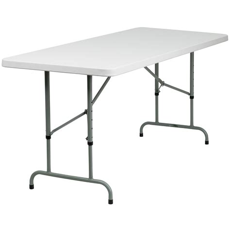rectangular folding table.
